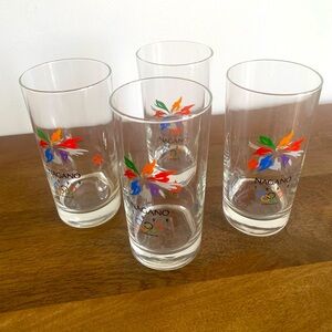 Vintage Nagano Japan Olympic Themed 12oz Water Glass Set of 4